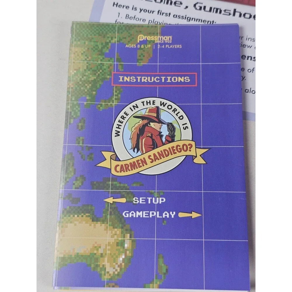 Where in the World is Carmen San Diego Card Game By Pressman 2017 (Complete)